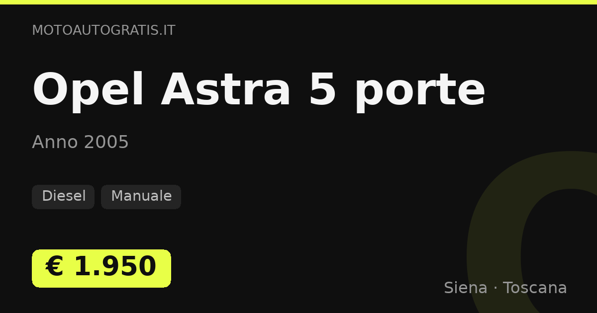 Opel Astra 5 porte