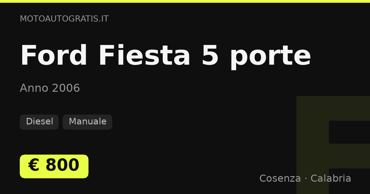 Ford Fiesta 5 porte