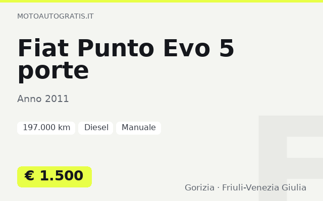 Fiat Punto Evo 5 porte