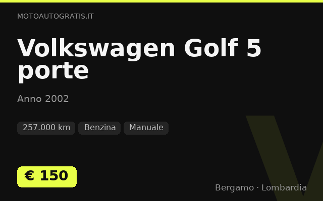 Volkswagen Golf 5 porte