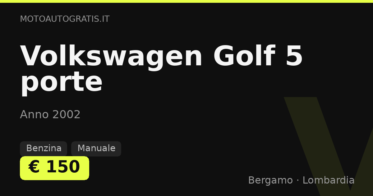 Volkswagen Golf 5 porte