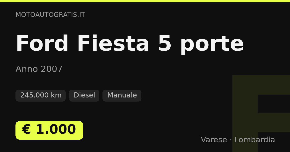 Ford Fiesta 5 porte