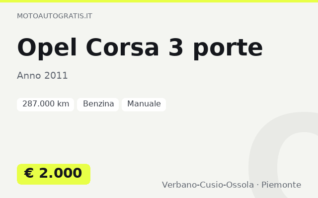 Opel Corsa 3 porte