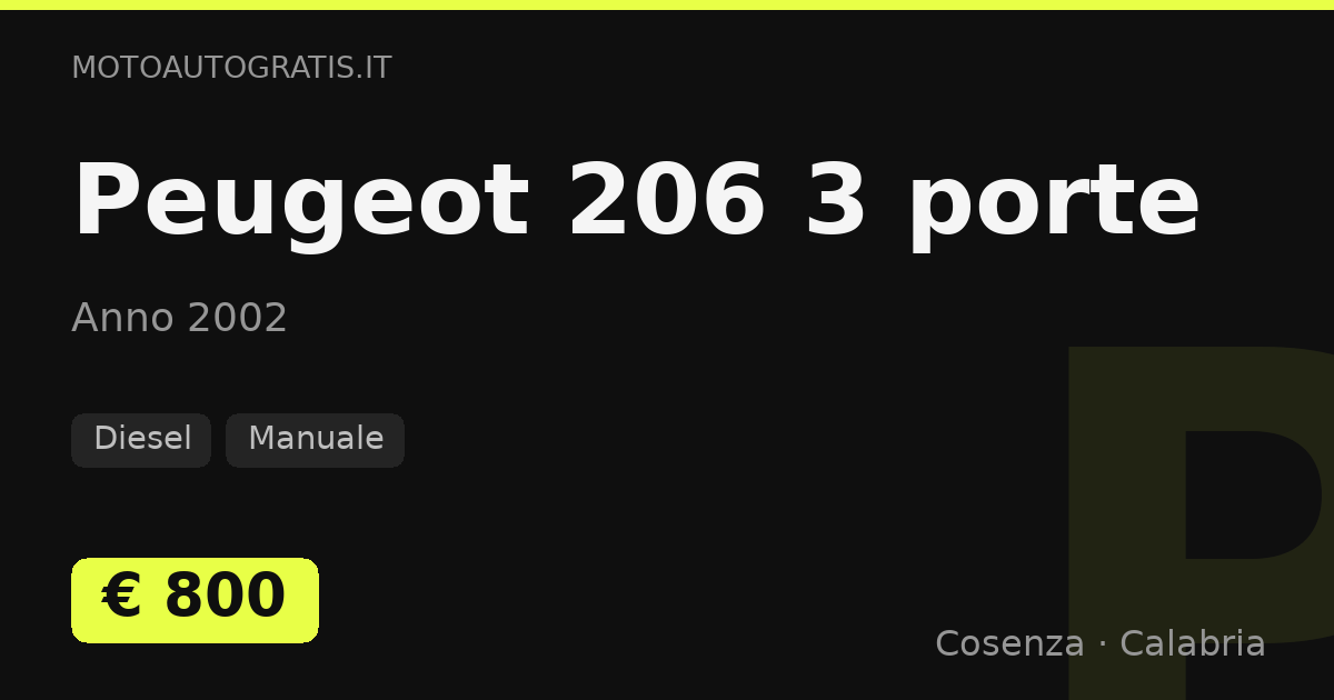Peugeot 206 3 porte