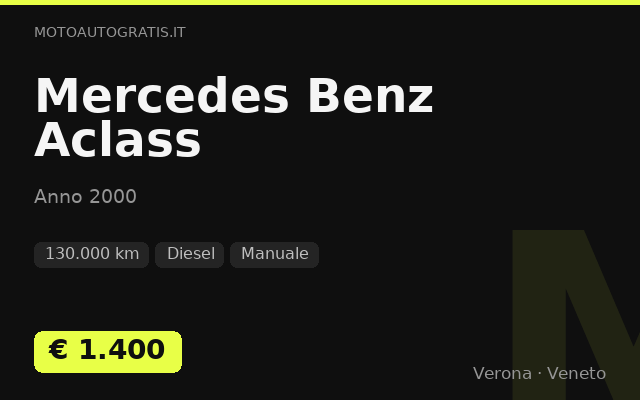 Mercedes Benz Aclass