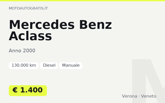 Mercedes Benz Aclass