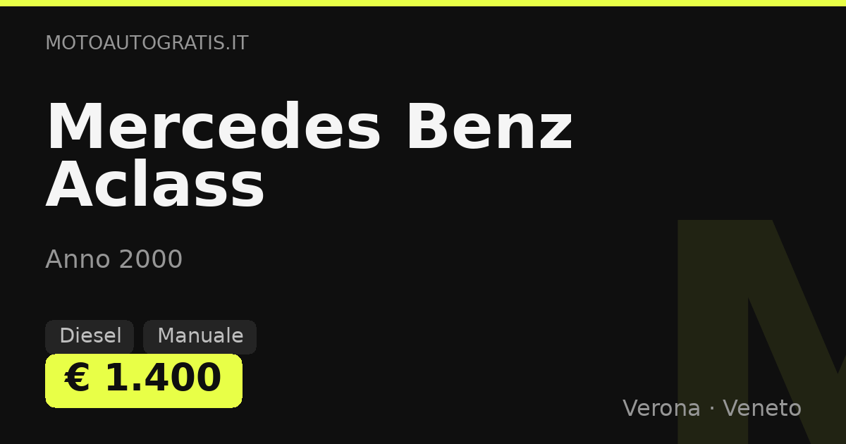 Mercedes Benz Aclass