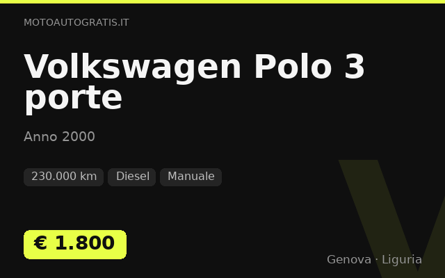 Volkswagen Polo 3 porte