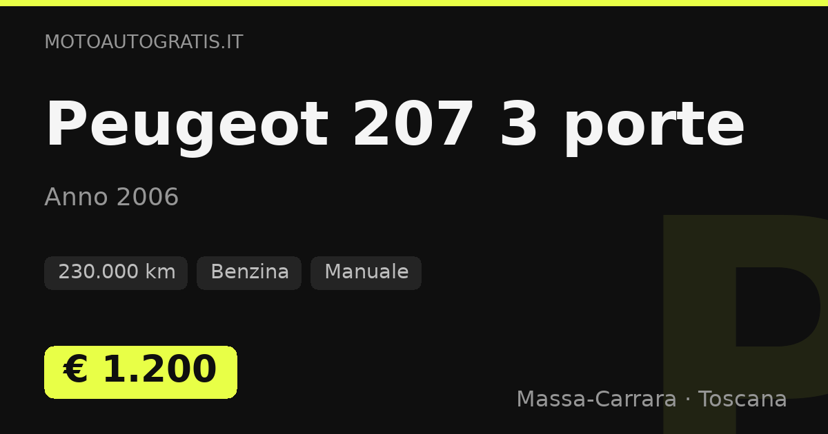 Peugeot 207 3 porte