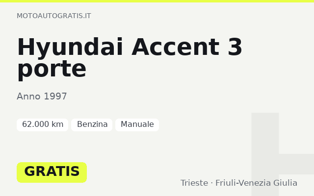 Hyundai Accent 3 porte