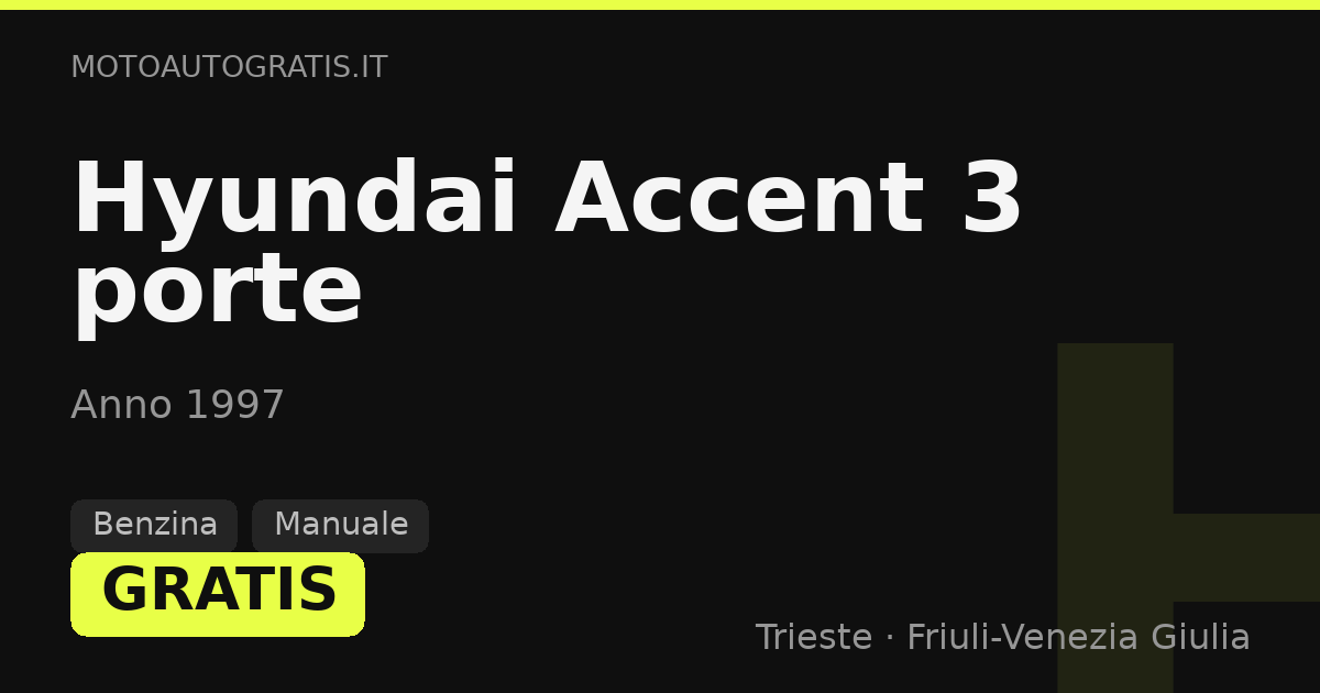Hyundai Accent 3 porte