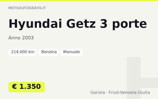 Hyundai Getz 3 porte