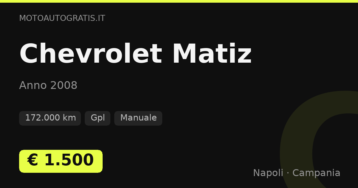 Chevrolet Matiz