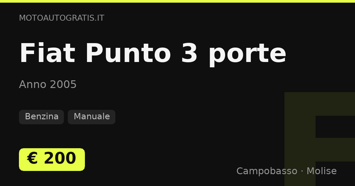 Fiat Punto 3 porte