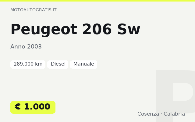 Peugeot 206 Sw