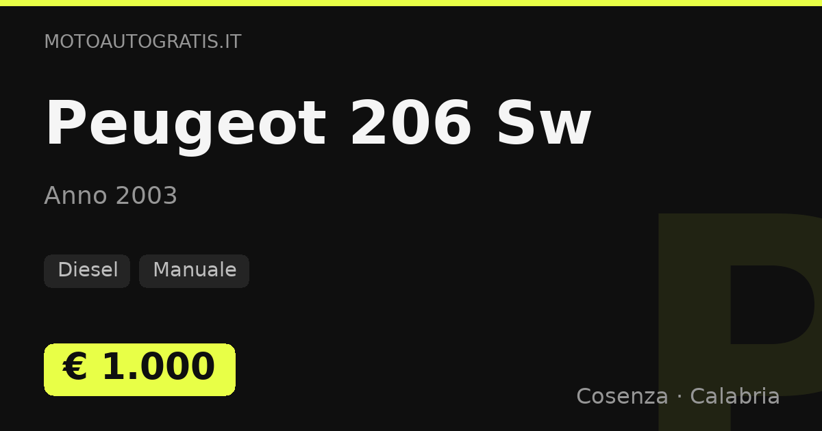 Peugeot 206 Sw