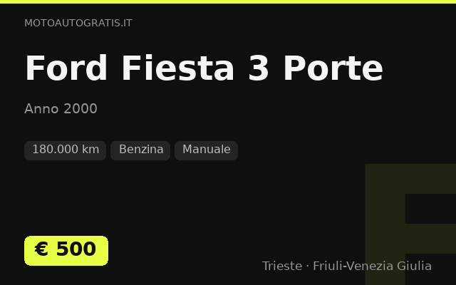 Ford Fiesta 3 Porte