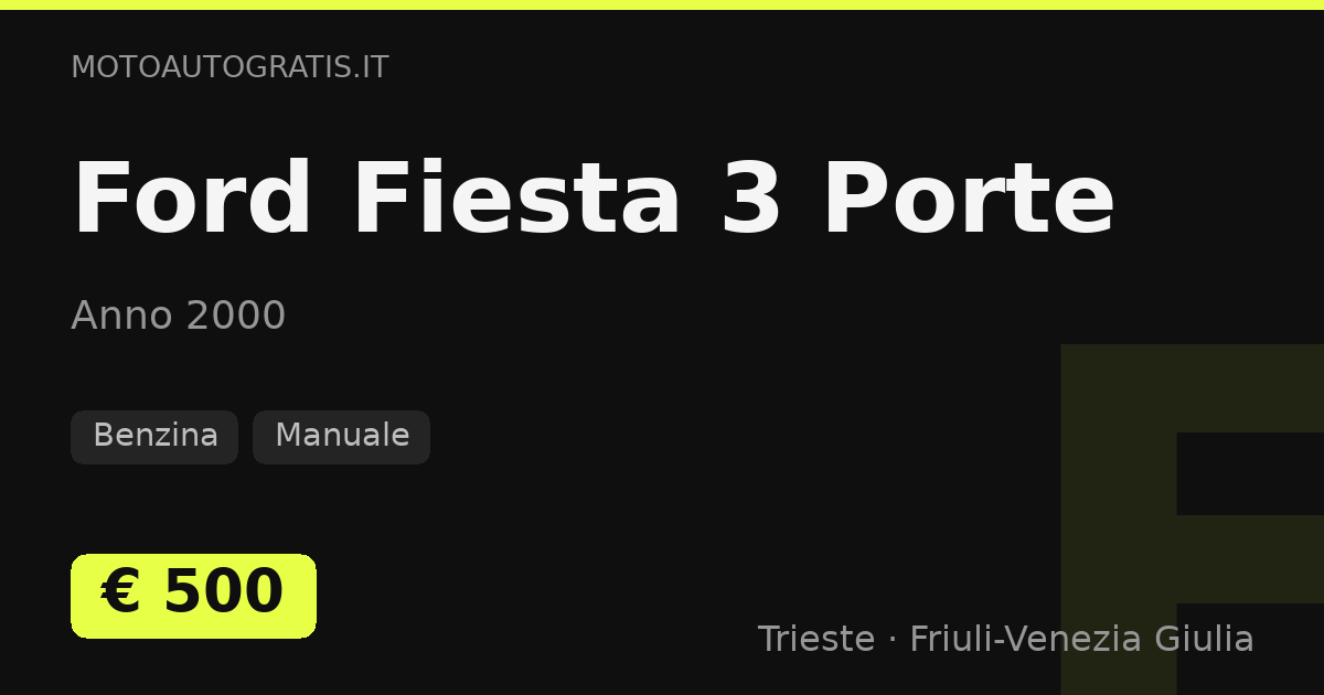 Ford Fiesta 3 Porte