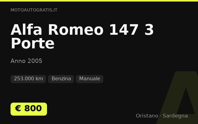 Alfa Romeo 147 3 Porte