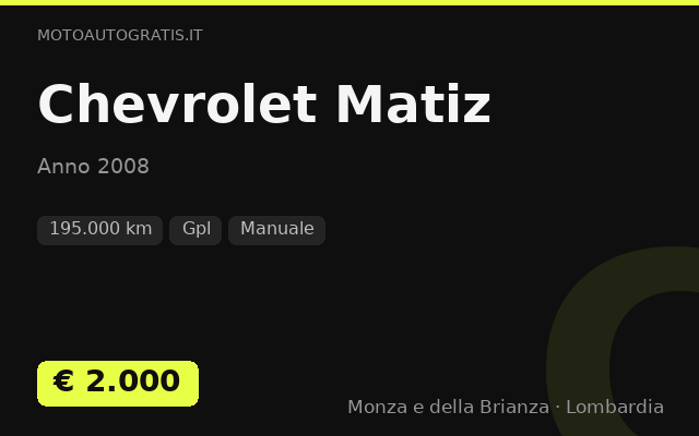 Chevrolet Matiz