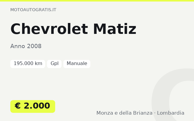 Chevrolet Matiz