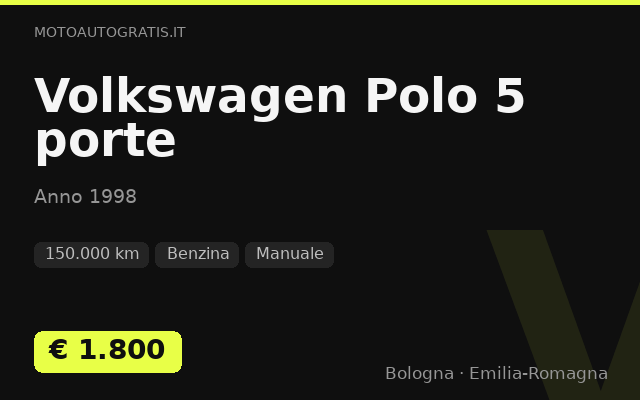 Volkswagen Polo 5 porte