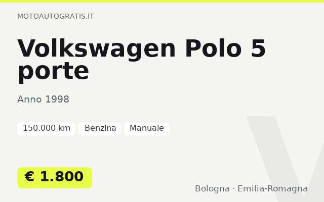 Volkswagen Polo 5 porte