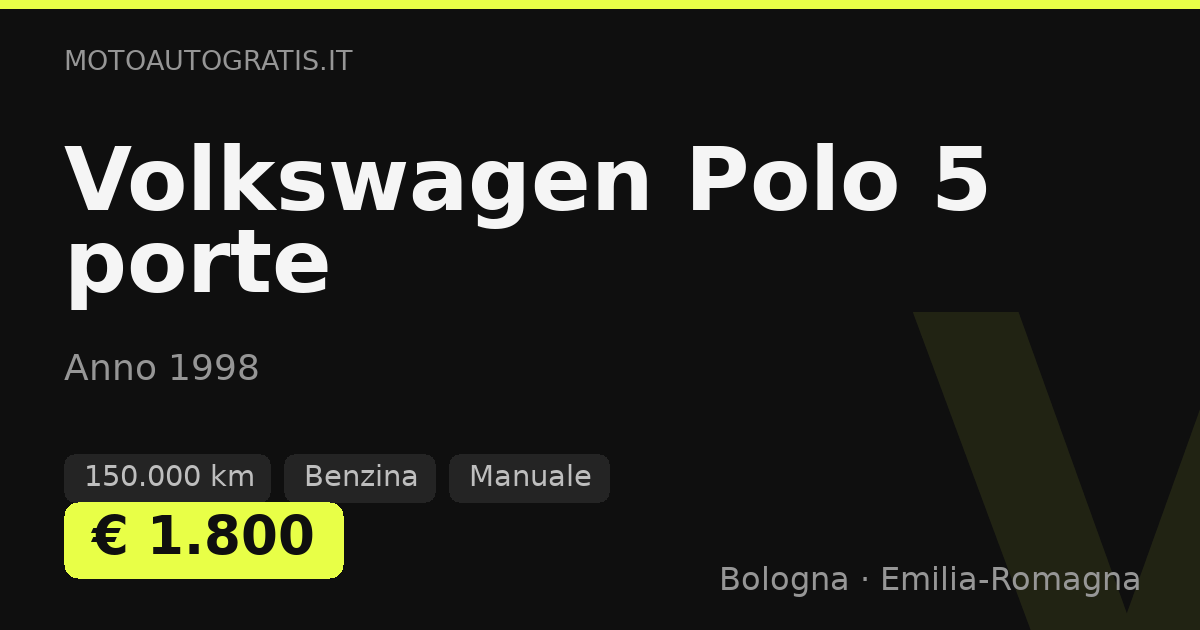 Volkswagen Polo 5 porte
