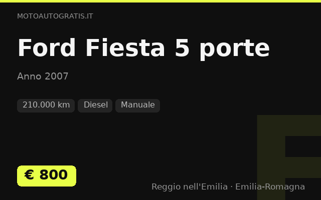 Ford Fiesta 5 porte