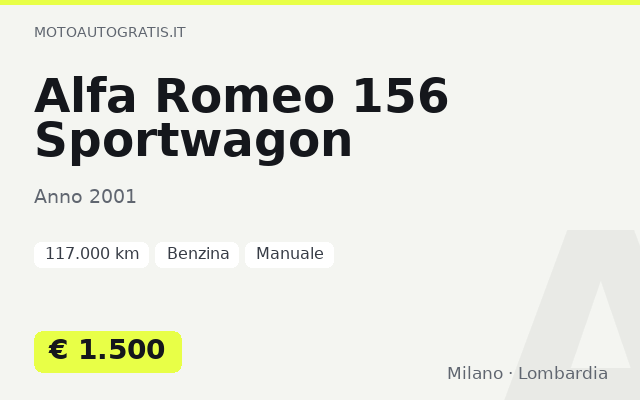 Alfa Romeo 156 Sportwagon