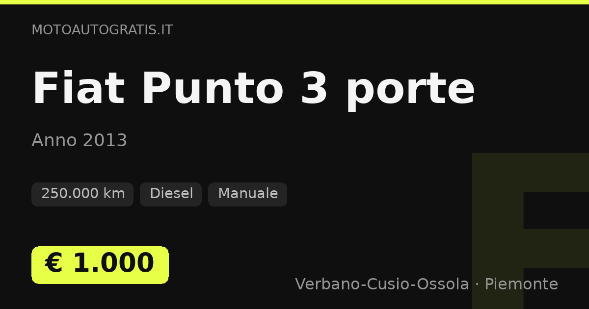 Fiat Punto 3 porte