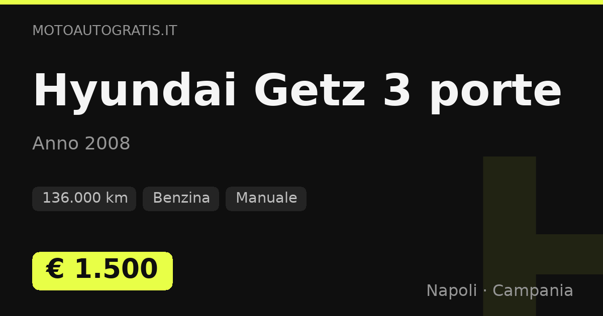 Hyundai Getz 3 porte
