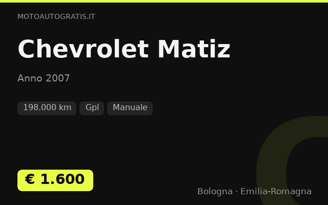 Chevrolet Matiz