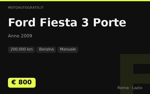 Ford Fiesta 3 Porte