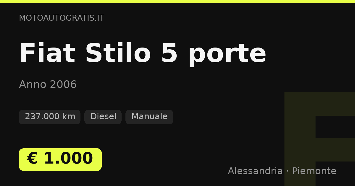 Fiat Stilo 5 porte