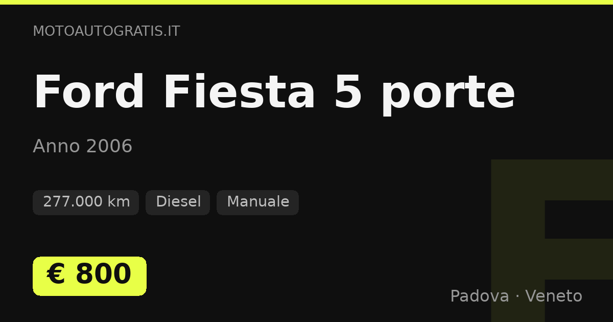 Ford Fiesta 5 porte