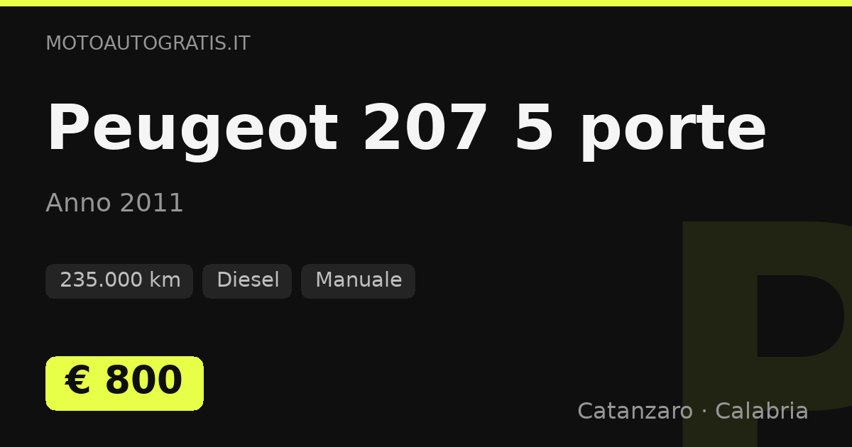 Peugeot 207 5 porte