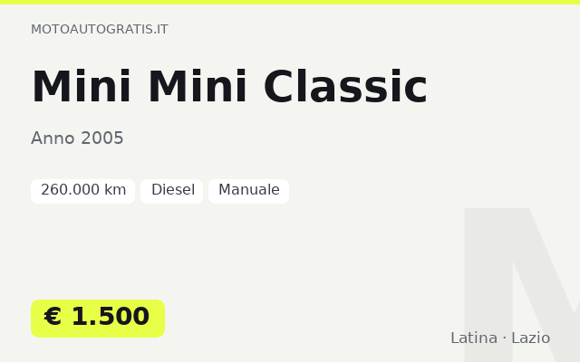 Mini Mini Classic