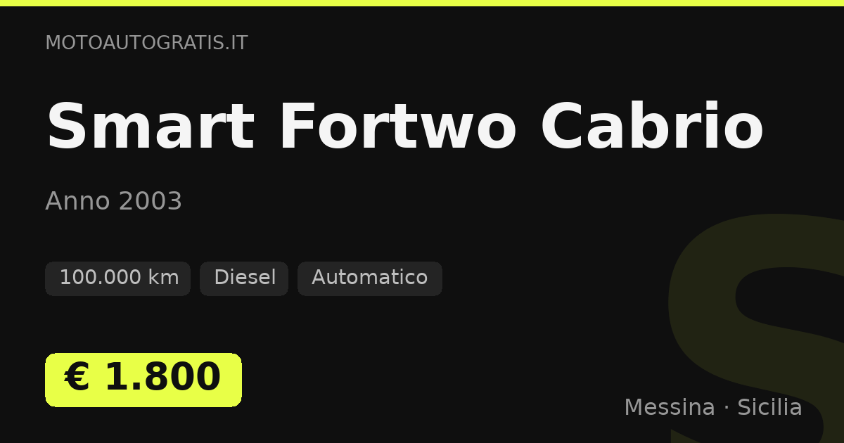 Smart Fortwo Cabrio