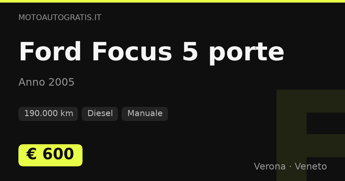 Ford Focus 5 porte
