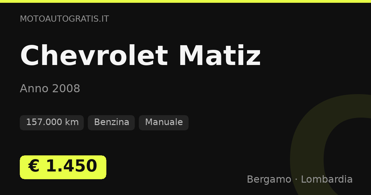 Chevrolet Matiz