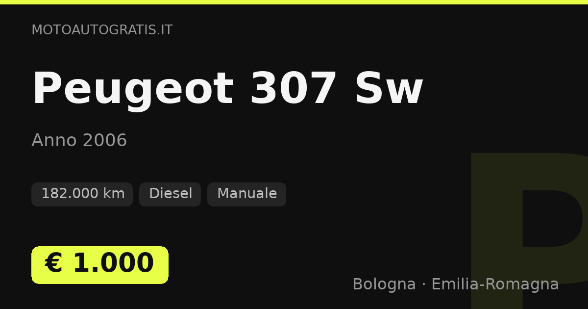 Peugeot 307 Sw