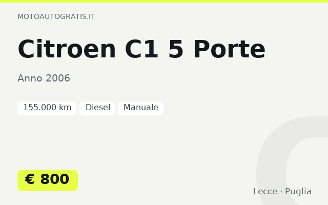 Citroen C1 5 Porte