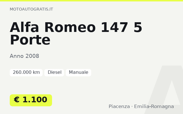 Alfa Romeo 147 5 Porte