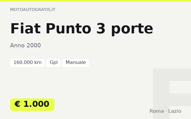 Fiat Punto 3 porte
