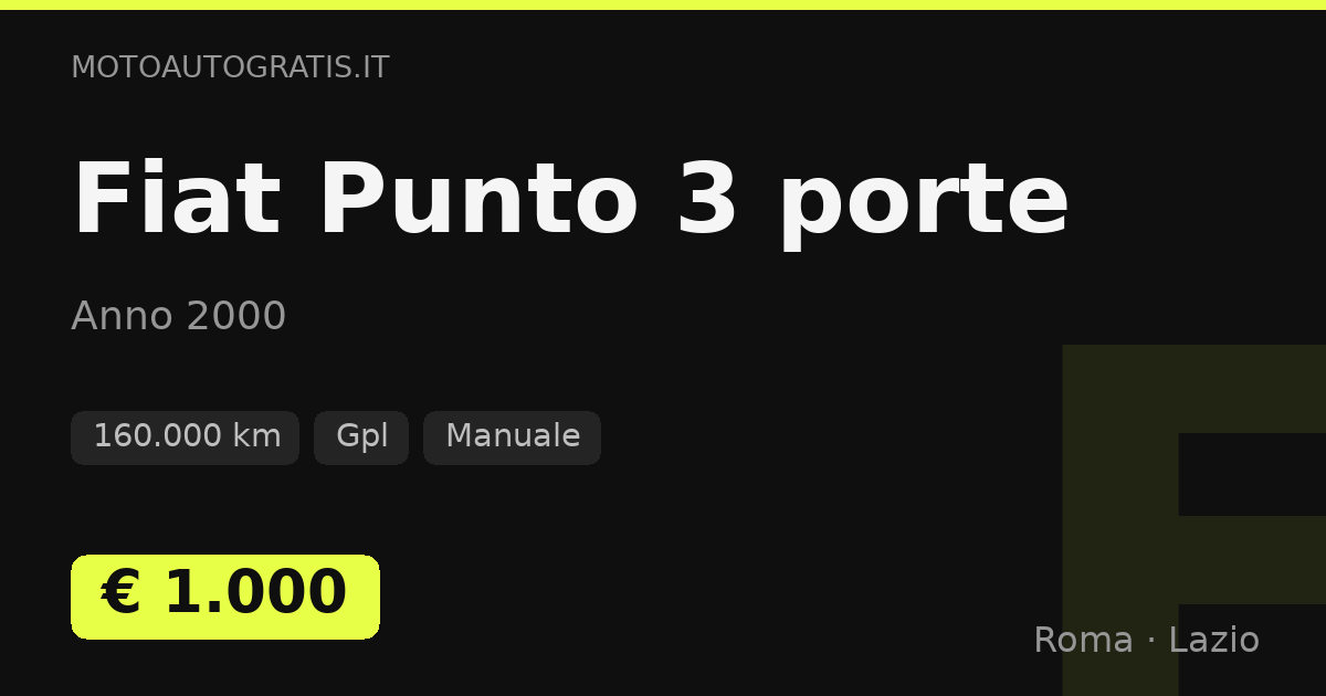 Fiat Punto 3 porte