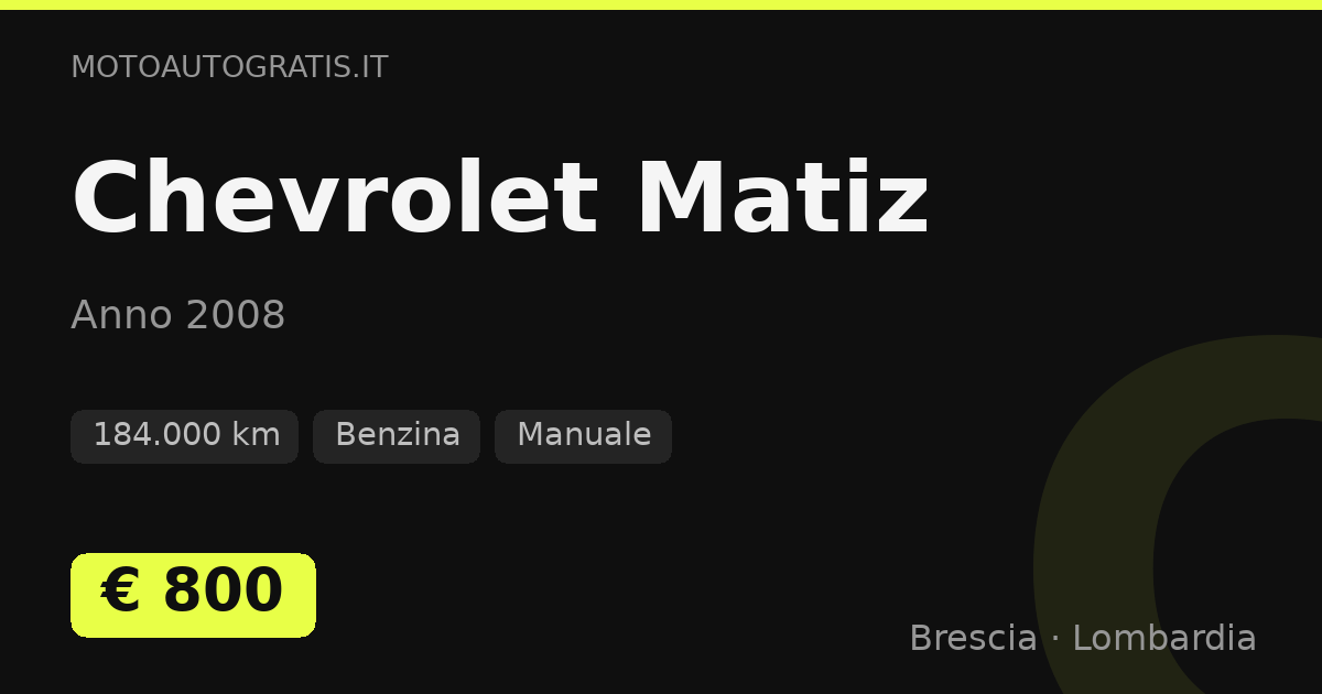 Chevrolet Matiz