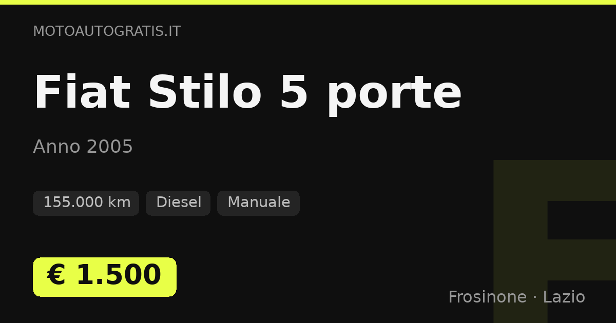 Fiat Stilo 5 porte