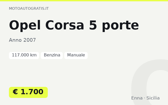 Opel Corsa 5 porte