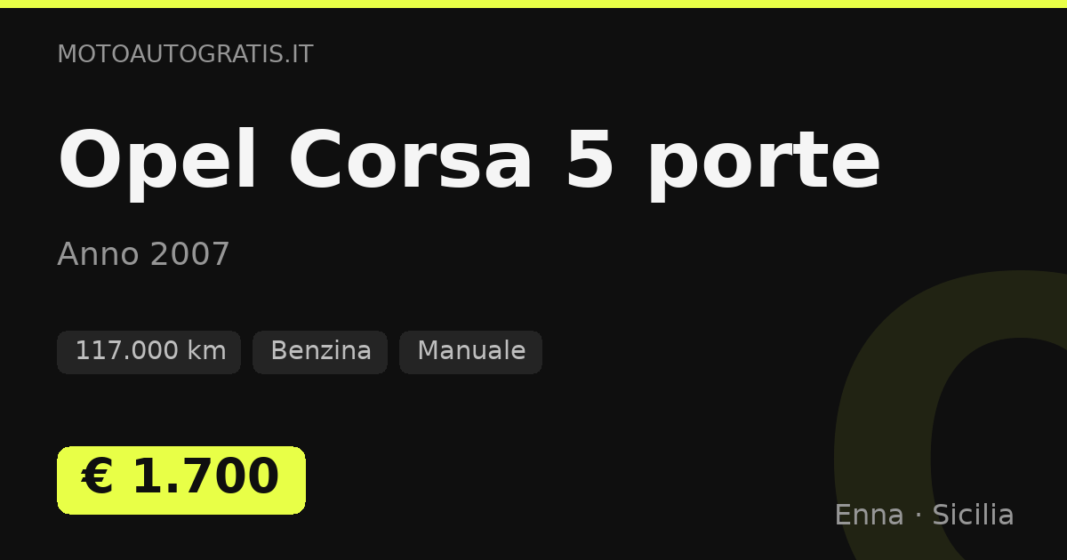 Opel Corsa 5 porte